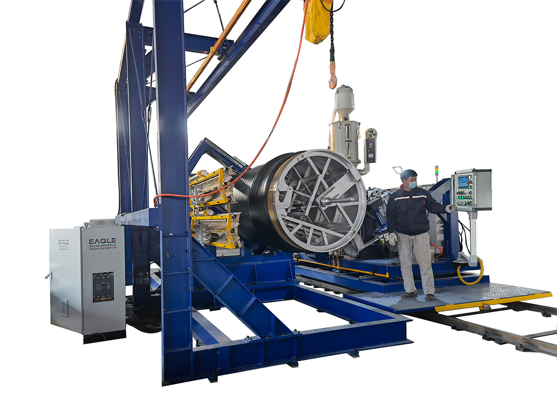 HDPE large diameter fitting winding machine